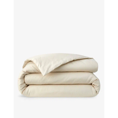 Hugo Boss Boss Almond Loft Almond Textured-design Single Cotton Duvet Cover 140cm X 200cm