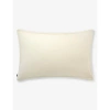 HUGO BOSS BOSS ALMOND LOFT ALMOND TONAL-PIPING COTTON PILLOWCASE 50CM X 75CM