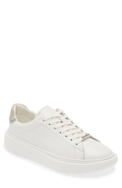 Hugo Boss Amber Tenn Leather Sneakers In 白色