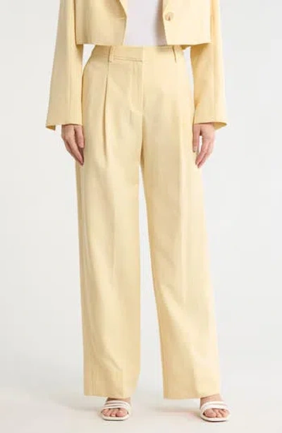 Hugo Boss Boss Ansolina Relaxed Fit Pants In Yellow