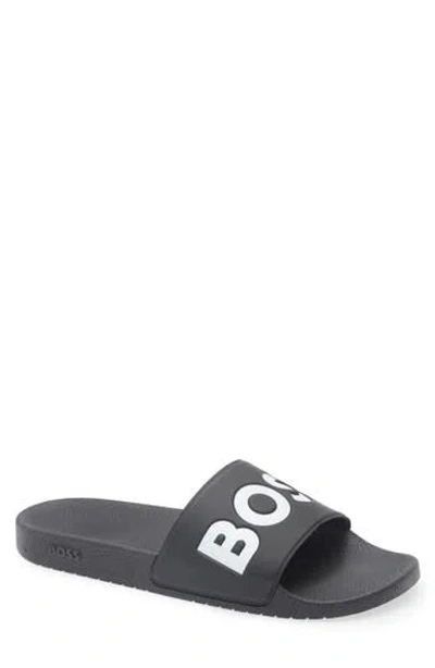 Hugo Boss Boss Aryeh Slide Sandal In Black