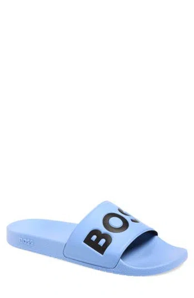 Hugo Boss Boss Aryeh Slide Sandal In Blue