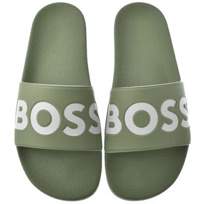 Hugo Boss Boss Aryeh Sliders Open Green