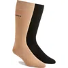 Hugo Boss Assorted 2-pack Dress Socks In Medium Beige