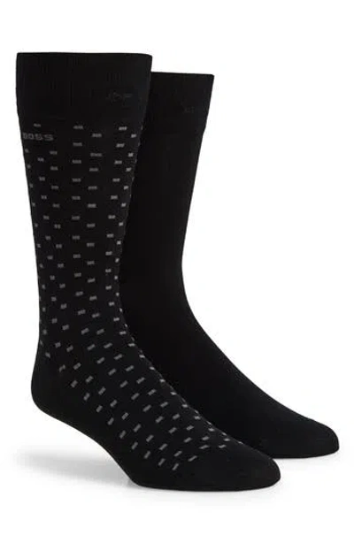 Hugo Boss Boss Assorted 2-pack Dress Socks In Black