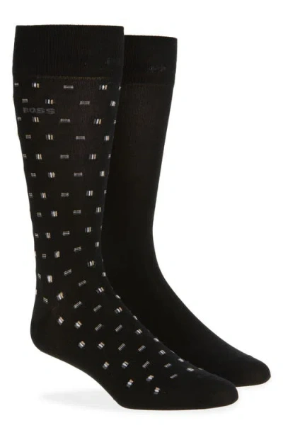 Hugo Boss Boss Assorted 2-pack Dress Socks In Black