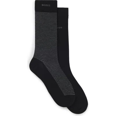 Hugo Boss Boss Assorted 2-pack Dress Socks In Black