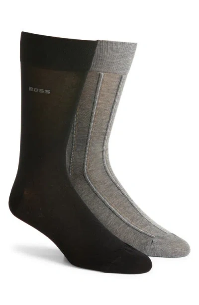 Hugo Boss Boss Assorted 2-pack Dress Socks In Gray