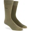 Hugo Boss Boss Assorted 2-pack Solid & Stripe Cotton Blend Dress Socks In Green