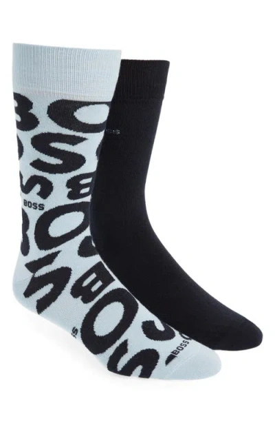 Hugo Boss Boss Assorted 3-pack Crew Socks In Blue