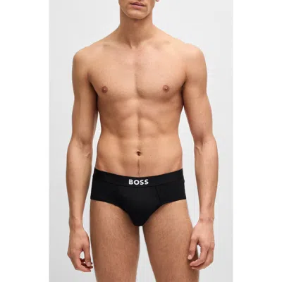 Hugo Boss Boss Assorted 3-pack Power Stretch Cotton Briefs In Black