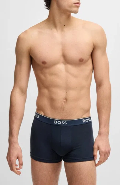 HUGO BOSS BOSS ASSORTED 3-PACK POWER STRETCH COTTON TRUNKS