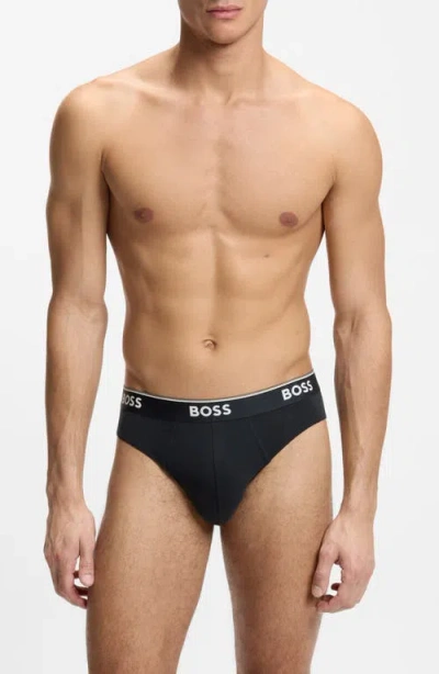 Hugo Boss Boss Assorted 3-pack Power Stretch Cotton Briefs In Multi