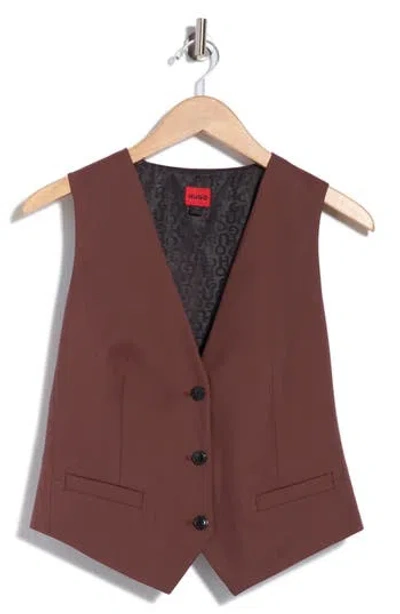 Hugo Boss Boss Aumara Vest In Brown