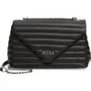 Hugo Boss Boss Ayla Quilted Leather Convertible Shoulder Bag In Black