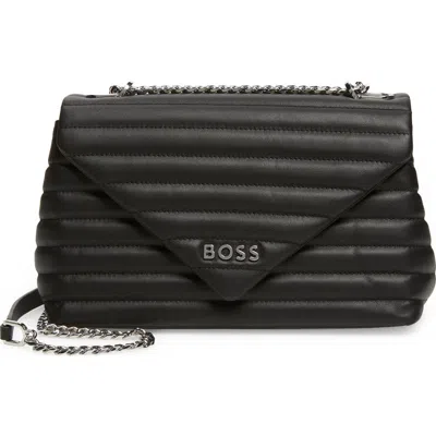 Hugo Boss Boss Ayla Quilted Leather Convertible Shoulder Bag In Black