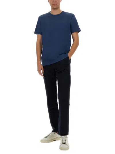 Hugo Boss Boss Azure Cotton T-shirts In Blue