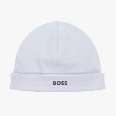 Hugo Boss Boss Baby Boys Blue Cotton Hat