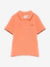 Hugo Boss Boss Baby Boys Logo Polo Shirt In Orange