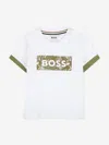 Hugo Boss Boss Baby Boys Logo Print T-shirt In White