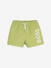 Hugo Boss Boss Baby Boys Logo Swim Shorts In Green