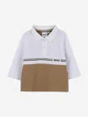 Hugo Boss Boss Baby Boys Long Sleeve Polo Shirt In White