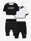 Hugo Boss Boss Baby Boys Reversible Sweater And Pants Set In Multi