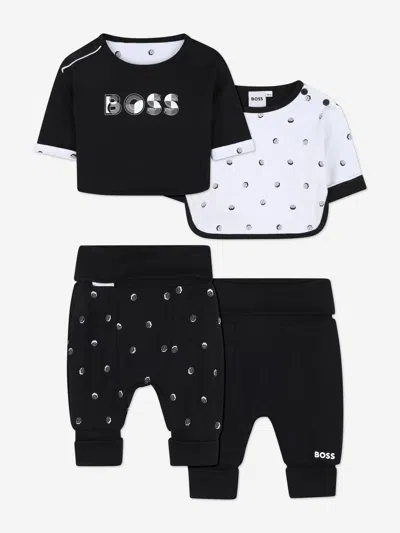 Hugo Boss Boss Baby Boys Reversible Sweater And Pants Set In Multi