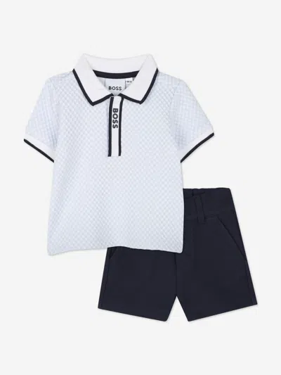 Hugo Boss Kids' Boss Baby Boys Short Set In Blue