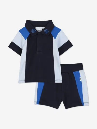 Hugo Boss Kids' Boss Baby Boys Short Set In Blue