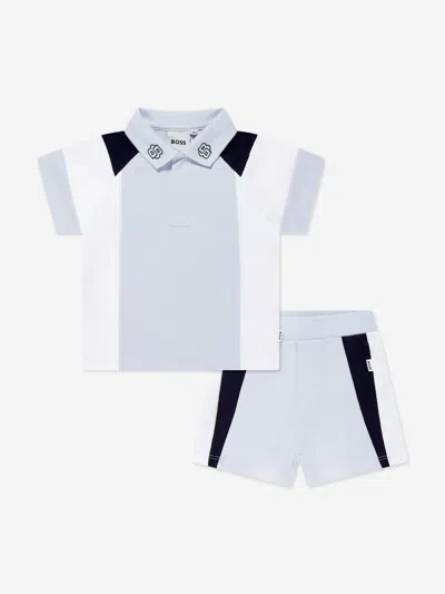 Hugo Boss Kids' Boss Baby Boys Short Set In Blue
