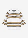 Hugo Boss White Polo Shirt For Baby Boy With Logo In White