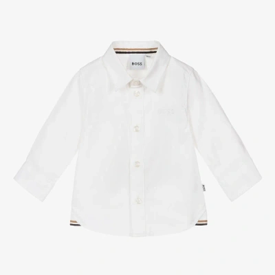 Hugo Boss Boss Baby Boys White Oxford Cotton Shirt