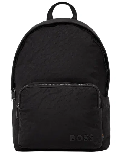 Hugo Boss Boss Men Backpack With Logo In White