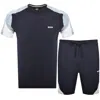Hugo Boss Boss Balance T Shirt And Short Set Navy In Blue