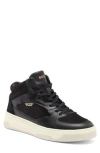 Hugo Boss High-top Trainers In Mixed Leathers