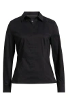 Hugo Boss Boss Bashinah Cotton Blend Blouse In Black