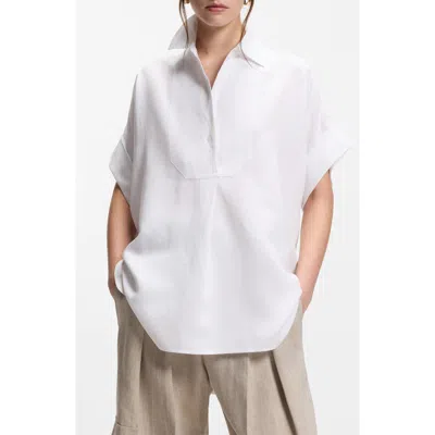 Hugo Boss Boss Baxana Oversize Shirt In White