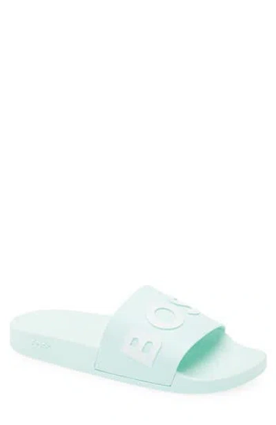 Hugo Boss Boss Bay Slide Sandal In Blue