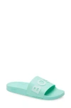 Hugo Boss Boss Bay Slide Sandal In Light Green