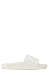 Hugo Boss Boss Bay Slide Sandal In Open White