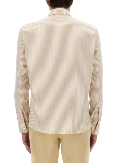 Hugo Boss Boss Beige Cotton Blend Shirts