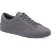 Hugo Boss Boss Belwar Low Top Pebbled Leather Sneaker In Dark Grey