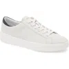 Hugo Boss Boss Belwar Low Top Pebbled Leather Sneaker In Open White