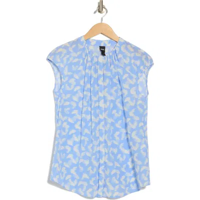 Hugo Boss Boss Berika Pleated Silk Top In Blue