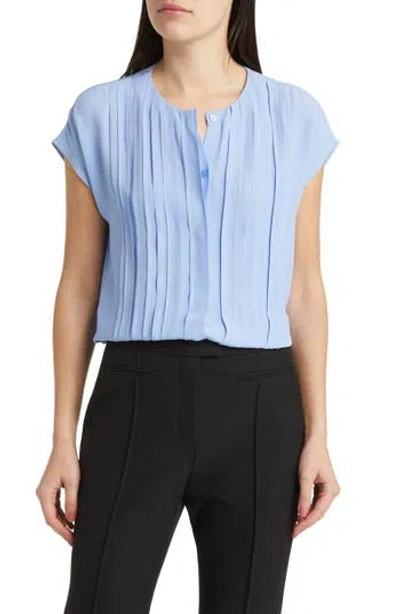 Hugo Boss Boss Berita Pleated Top In Blue