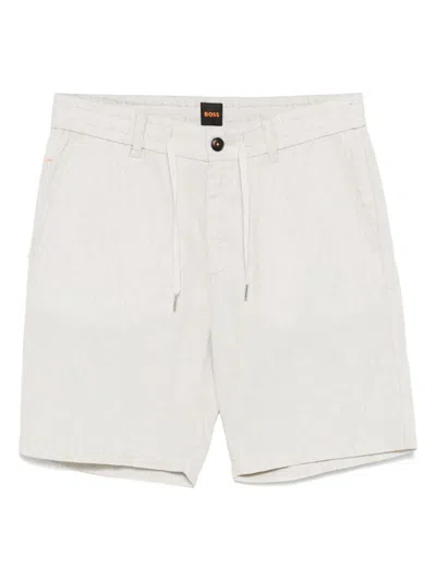 Hugo Boss Boss Bermuda Shorts In Chino In Gray