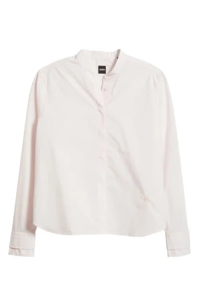 Hugo Boss Boss Bertyna Cotton Poplin Button-up Shirt In White