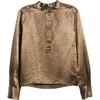 HUGO BOSS BOSS BESHINY CRINKLE SATIN TOP