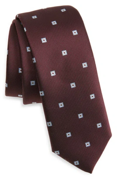 Hugo Boss Boss Bico Tie In Burgundy